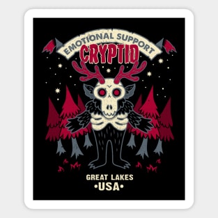 Emotional Support Cryptid - Funny Dark Humor Wendigo Magnet